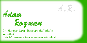 adam rozman business card